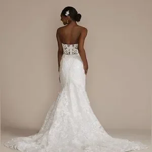 chinese dress ladies Luxury Beaded Mermaid Wedding Dress Sweetheart Train-Bridelily